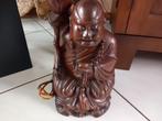 Houten Boeddha/Buddha lamp, Huis en Inrichting, Lampen | Tafellampen, Ophalen of Verzenden, Gebruikt, Hout, Minder dan 50 cm
