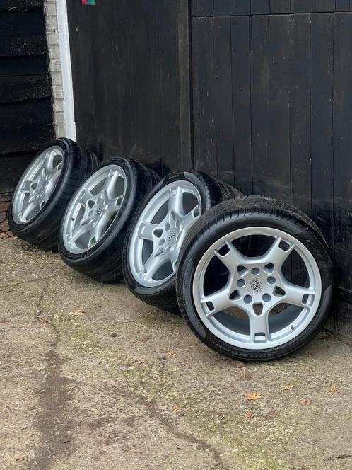 Originele Porsche lobster velgen 911 996 997 5x130 breedset, Auto-onderdelen, Banden en Velgen, Banden en Velgen, Zomerbanden