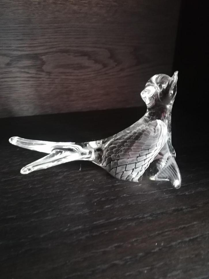 MURANO glazen zeehond, heel decoratief zie fotos 14x11cm, Antiek en Kunst, Antiek | Glas en Kristal, Ophalen of Verzenden