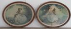 twee art deco lithos jongedame met sater Lambrecht Icart, Antiek en Kunst, Ophalen