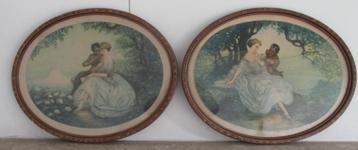 twee art deco lithos jongedame met sater Lambrecht Icart beschikbaar voor biedingen