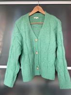 Soft Textured Green Knit Cardigan with Golden Buttons, Verzenden, Maat 42/44 (L), Zo goed als nieuw, Moocci