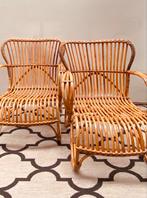 VINTAGE SET ROTAN BAMBOE ROHE FAUTEUILS STOELEN DUTCH DESIGN, Huis en Inrichting, Ophalen of Verzenden