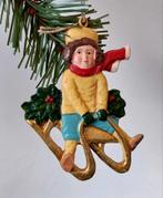 Vintage/ Retro kerstbal; kind op slee, Diversen, Ophalen