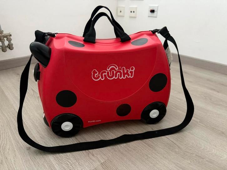 Trunki Koffer - lieveheersbeestje harley, Sieraden, Tassen en Uiterlijk, Koffers, Zo goed als nieuw, Hard kunststof, Minder dan 50 cm