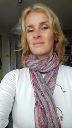 Nieuwe katoenen sjaal gestreept veelkleurig, Ophalen of Verzenden, Nieuw, Maat 46/48 (XL) of groter, Sjaal