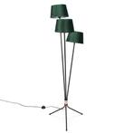 Deense vintage Mid Century Modern design vloerlampen, Huis en Inrichting, Lampen | Vloerlampen, Glas, Gebruikt, Ophalen of Verzenden