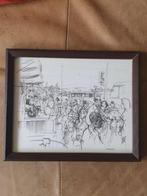 Litho prent Damrak Peter van Straaten, Antiek en Kunst, Ophalen