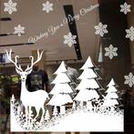 Nieuw Twee raamstickers wit groot 1 meter kerstbomen herten, Ophalen of Verzenden, Nieuw