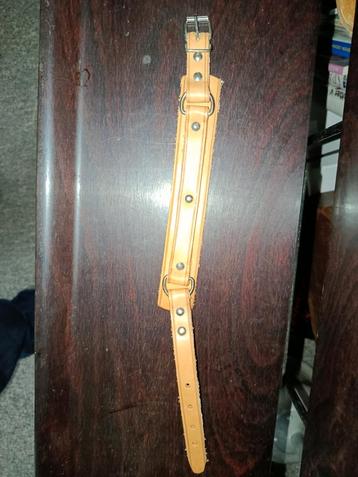 Mooie lederen halsband. Voor 9 tot en met 13 cm hals dikte  beschikbaar voor biedingen