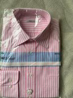 Overhemd nieuw gestreept roze, Nieuw, Ophalen of Verzenden, Halswijdte 39/40 (M), Roze
