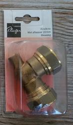 Nieuw Plieger knel knie met aftapper 22mm messing, Ophalen of Verzenden, Nieuw, Overige typen