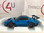 Norev 1:18 Porsche 911 (992) GT3 RS Weissach 2022 blauw, Ophalen of Verzenden, Nieuw, Auto, Norev