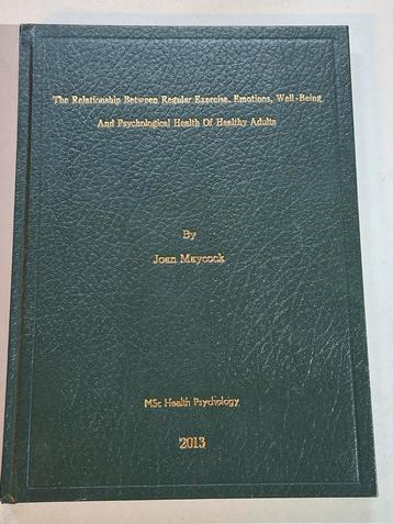 Boek: Regular Exercise, Emotions, Well-Being beschikbaar voor biedingen