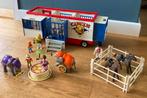 Playmobil: circustrailer met leeuwen, olifanten en paarden., Gebruikt, Ophalen of Verzenden