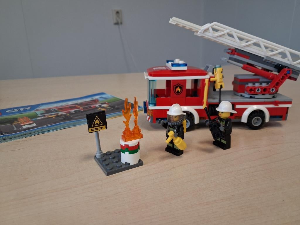 Lego Brandweer Ladderwagen 60107, Ophalen of Verzenden, Zo goed als nieuw, Complete set, Lego