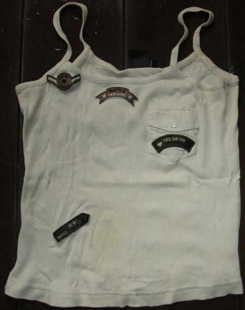 Stoer Militair Military Army leger top., Kleding | Dames, Tops, Nieuw, Maat 36 (S), Wit, Zonder mouw, Ophalen of Verzenden