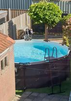 Intex black leather zwembad 427 x 122, Rond, 300 cm of meer, Zo goed als nieuw, Opzetzwembad