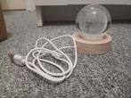 Kristallen bol nacht lamp volle maan houten lichtbasis, Nieuw, Ophalen of Verzenden, Maan nachtlamp, Minder dan 50 cm