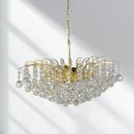 Palwa kristal kroonluchter hollywood 70's messing kristal, Huis en Inrichting, Lampen | Kroonluchters, Ophalen of Verzenden, Gebruikt