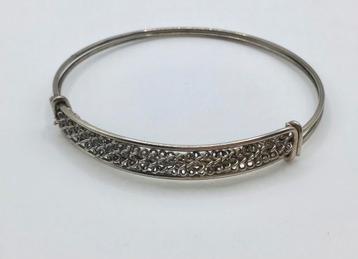 Vintage Etnische armband verzilverd handgemaakt verstelbaar beschikbaar voor biedingen