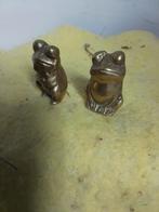 10526) 2 mooie messing  kikkers, Ophalen of Verzenden, Zo goed als nieuw, Dier