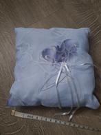 Nieuw handgemaakte trouwringenkussen blauw bloem c021, Ophalen of Verzenden, Nieuw, Blauw, Accessoires