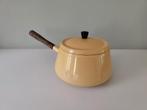 Vintage geëmailleerd fondue pannetje, 1.5 liter, Huis en Inrichting, Keuken | Potten en Pannen, Gebruikt, Ophalen of Verzenden