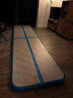 Airtrack 4 meter bij 1 meter bij 10cm z.g.a.n., Sport en Fitness, Turnen, Zo goed als nieuw, Blauw, Materiaal, Kindermaat 122 t/m 140