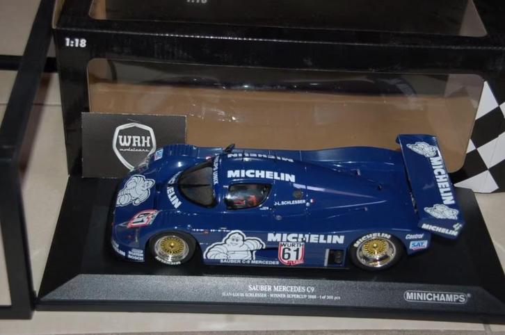1:18 SAUBER MERCEDES C9 SUPERCUP #61 Michelin Minichamps WRH, Hobby en Vrije tijd, Modelauto's | 1:18, Zo goed als nieuw, Auto