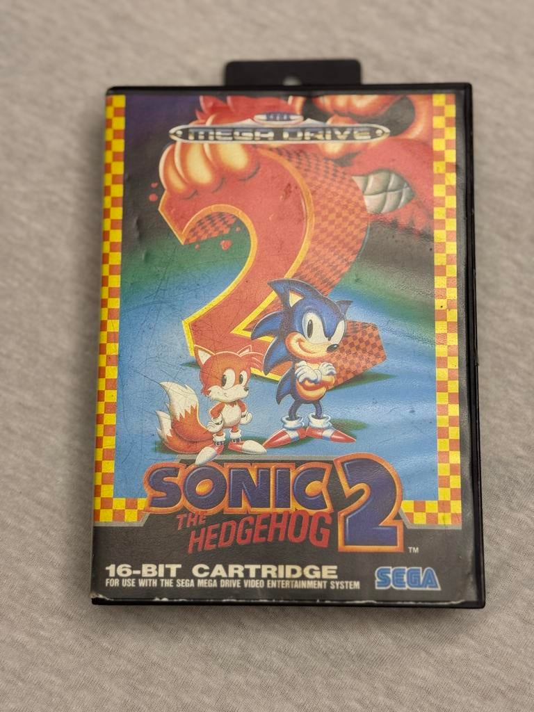 Sonic the Hedgehog 2 - Sega Mega Drive - 16 Bit, Spelcomputers en Games, Gebruikt, 2 spelers, Eén computer, Ophalen of Verzenden