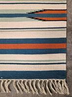 Handgeknoopt Perzisch wol Kelim tapijt Aztec stripes 60x91cm, 50 tot 100 cm, Gebruikt, Rechthoekig, Ophalen of Verzenden
