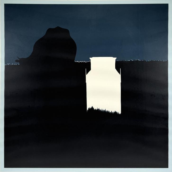 Zeefdruk Han Jansen, melkbus, ca. 1970, Antiek en Kunst, Kunst | Litho's en Zeefdrukken, Ophalen of Verzenden