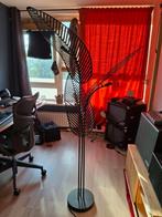Matzwarte Vloerlamp Palmbladeren Design, Huis en Inrichting, Lampen | Vloerlampen, Ophalen, Zo goed als nieuw, Metaal, 150 tot 200 cm