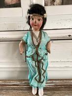 Antieke papier-maché popje, Ophalen of Verzenden