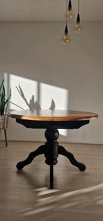 Ronde eettafel uitschuifbaar vol hout, Antiek en Kunst, Ophalen of Verzenden