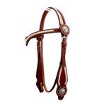 Westernhoofdstel COB Chestnut leer premium split reins, Dieren en Toebehoren, Paarden en Pony's | Hoofdstellen en Tuigage, Verzenden