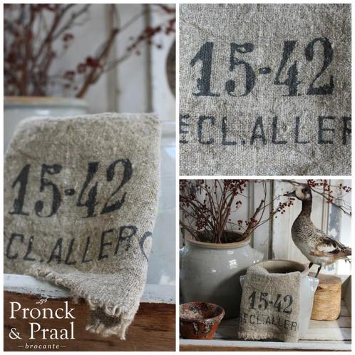 Stoere shabby linnen doek 50 x 30 cm. 15-42 *Pronck & Praal*, Huis en Inrichting, Woonaccessoires | Overige, Nieuw, Ophalen of Verzenden