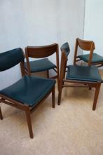Deense vintage teak Stoelen/ Eetkamerstoelen, set van 4, Huis en Inrichting, Stoelen, Ophalen, Gebruikt, Overige kleuren, Vier