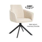 Eetkamerstoel Lot – Beige – Draaibaar – NU €159,50, Overige kleuren, Nieuw, Ophalen of Verzenden, Metaal