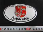 sticker Duitsland Zehdenick 750 Jahre 1217 - 1992  wapen, Ophalen, Zo goed als nieuw