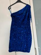 Blauwe jurk met glitters/pailetten L NIEUW, Kleding | Dames, Blauw, Maat 42/44 (L), Nieuw, Ophalen of Verzenden