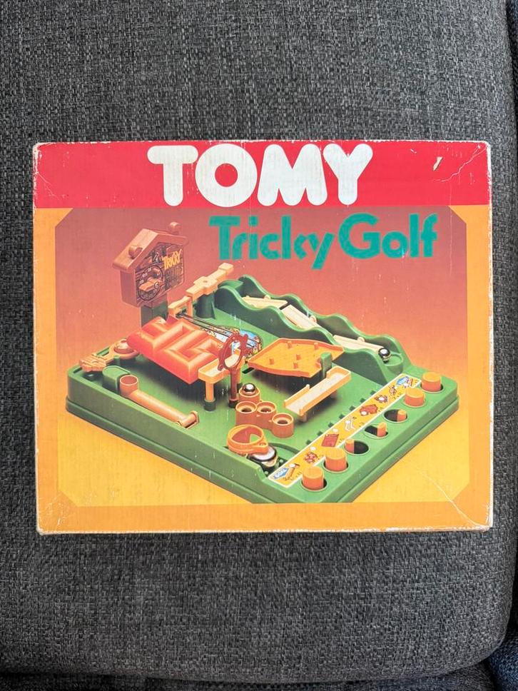 Tomy Tricky Golf | soort combi knikkerbaan en flipperkast, Antiek en Kunst, Antiek | Speelgoed, Ophalen of Verzenden