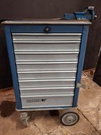 Gedore gereedschapwagen met bankschroef 8 lades, Auto diversen, Autogereedschap, Ophalen, Gebruikt