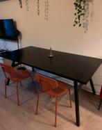 Zuiver Seth eetafel 180x90 eikenfineer visgraat stalenframe, Huis en Inrichting, Tafels | Eettafels, Ophalen, Zo goed als nieuw