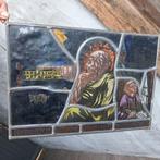 Brocante oud glas-in-lood-raam 44x31cm *Etage3*, Huis en Inrichting, Gebruikt, ., Ophalen of Verzenden, .