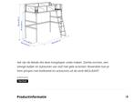 Ikea hoogslaper VItval, 100 cm, Gebruikt, 180 tot 200 cm, Hoogslaper