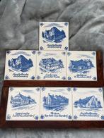 Delfts Blauwe Tegels Boerderijen in Houten Frame, Ophalen of Verzenden