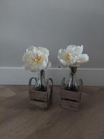 Leuke vaasjes met kunstbloem, Huis en Inrichting, Woonaccessoires | Overige, Ophalen of Verzenden, Zo goed als nieuw