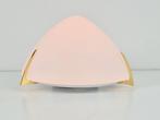 Vintage Milan plafondlamp messing wit glas Regency Spain '70, N, Regency vintage, Ophalen of Verzenden, N